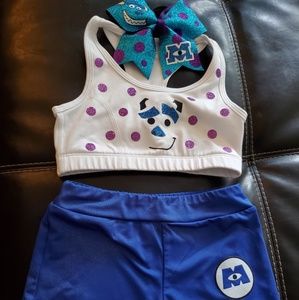 Sully youth small cheer practice wear with bow